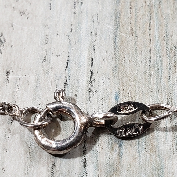 Aquamarine chips bar Necklace. - Picture 5 of 8